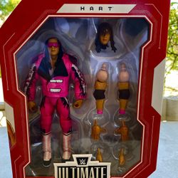 Happy Valentines Gift : WWE / WWF Pink Jacket Ultimate Bret Hitman Hart Action Figure 
