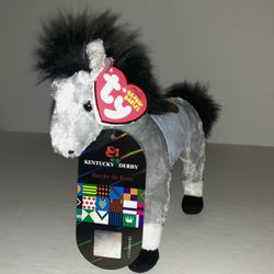 Ty Beanie Baby - DERBY 133 ,Kentucky Derby Race Horse- Store Excl. w/ EXTRA TAG