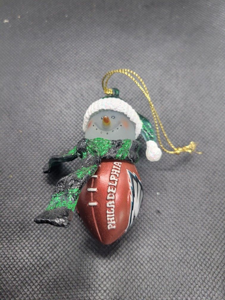 Nfl Eagles Snowman Ornament 