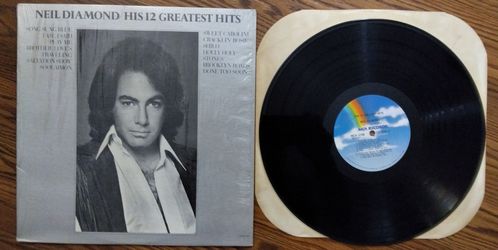Vintage NEIL DIAMOND "HIS 12 GREATEST HITS" VINYL RECORD