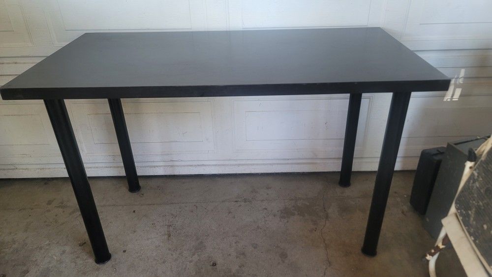 black ikea desk