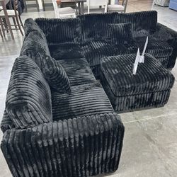 New Black Sectional 
