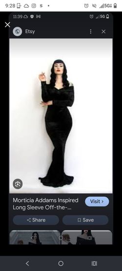 Morticia Addams Inspired Black Long Sleeve Gown