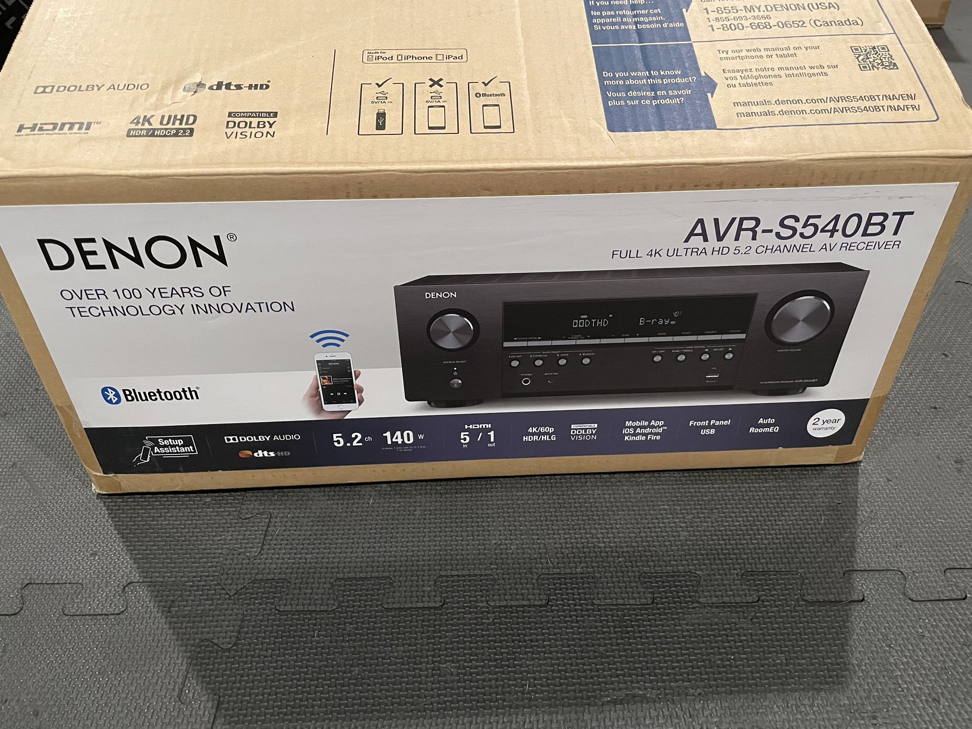 Denon 4K Ultra AV Receiver 5.2 Channels