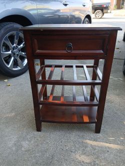 Mahogany Bottom Wine Rack Table