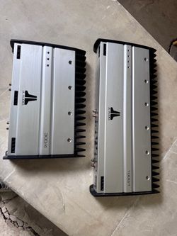 Two JL audio amps. 1000/1 and 300/4