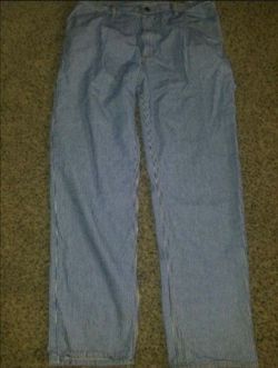 Hickory stripe jeans
