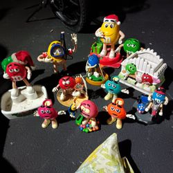 Vintage M&M’s Character Figurines Lot Mars Candy Holiday Sports Collectibles