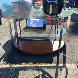 Glass And Wood Console Table
