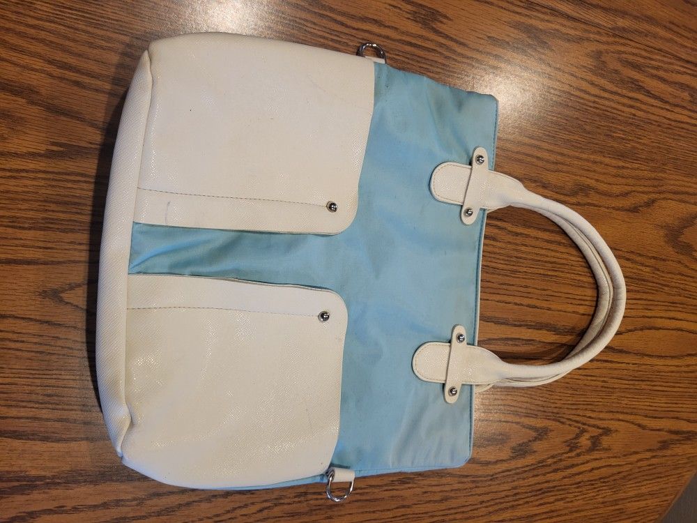 Blue oversized purse , light blue 8 thumbnail
