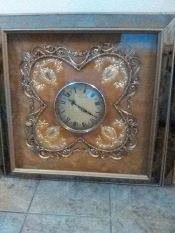 Empire art products, vintage shag 19th century wall clock with statues