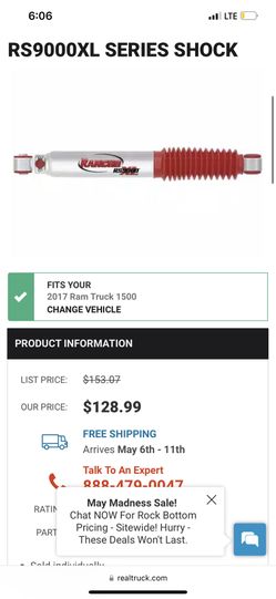 Set Of Ram 1500 Rear Shocks