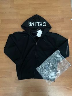 Celine Black Zip up Hoodie Size XL