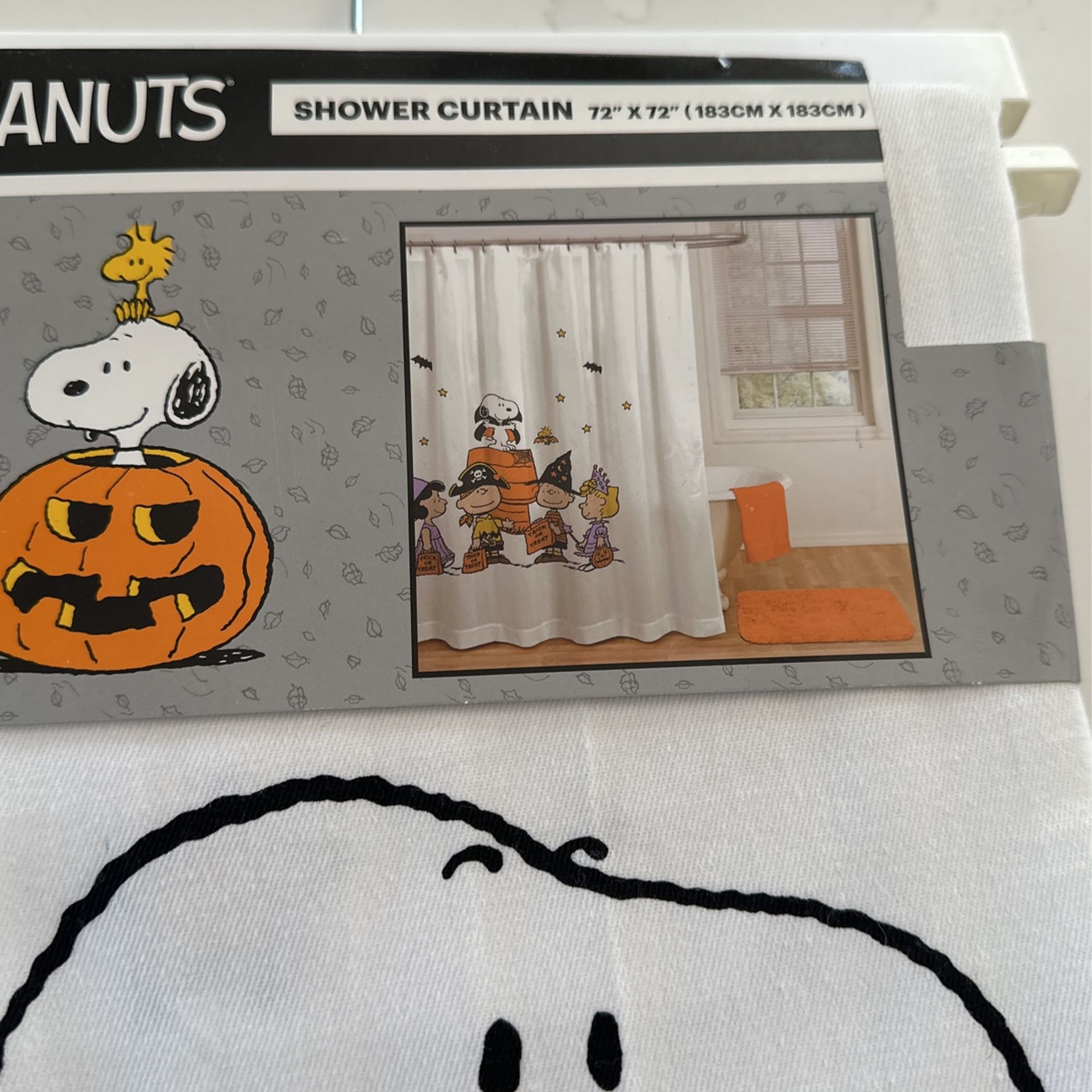 Peanuts Snoopy Halloween Shower Curtain 72X72