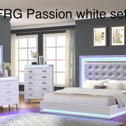 New LED Queen Ivory Bedroom 5 Pc Set K Furniture And More 5513 8th Street W Suite 10 Lehigh 