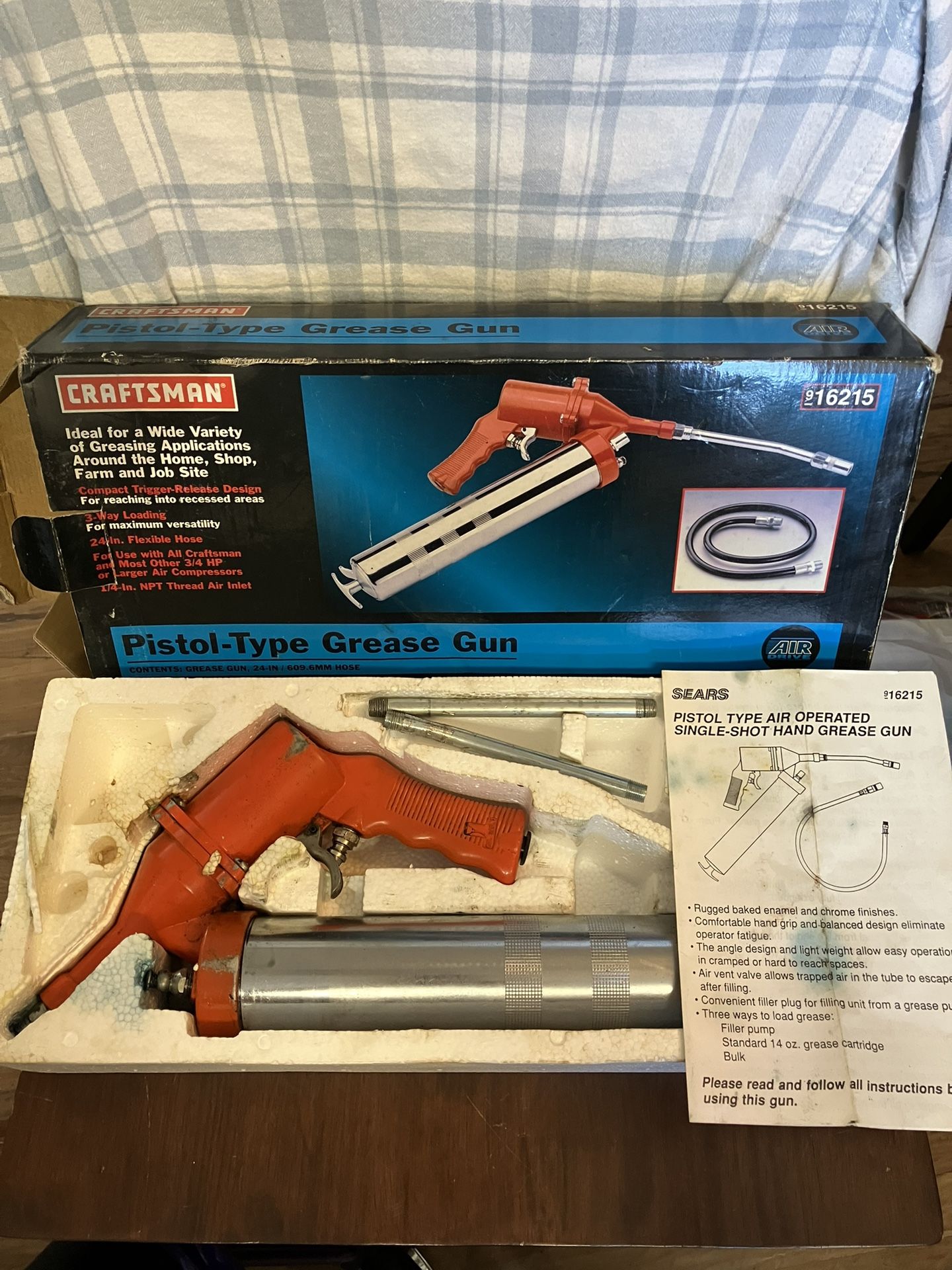 Craftsman Pistol-Type Grease Gun Model 916215