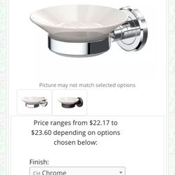 Gatco Latitude2 Porcelain Soap Dish W/ Holder Wall Mounted Chrome - 1940