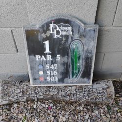 Dobson Golf Course Hole Number One Placard (Original)