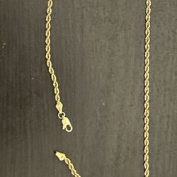 gold rope chain (read description)