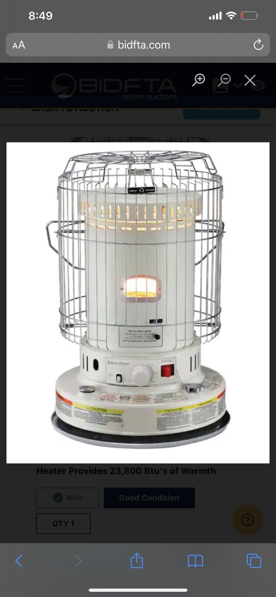 Portable Convection Kerosene Heater