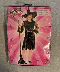 Black Witch Costume Dress Only Child Small 4-6