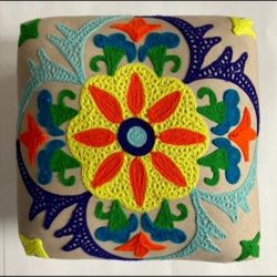 Indian Boho Imported Accent Foot Stool