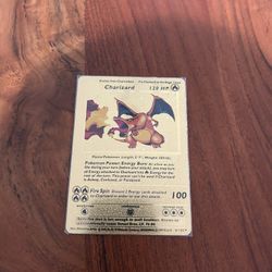 Charizard 4/102 Gold Foil Pokemon Custom Fan Art Card NM