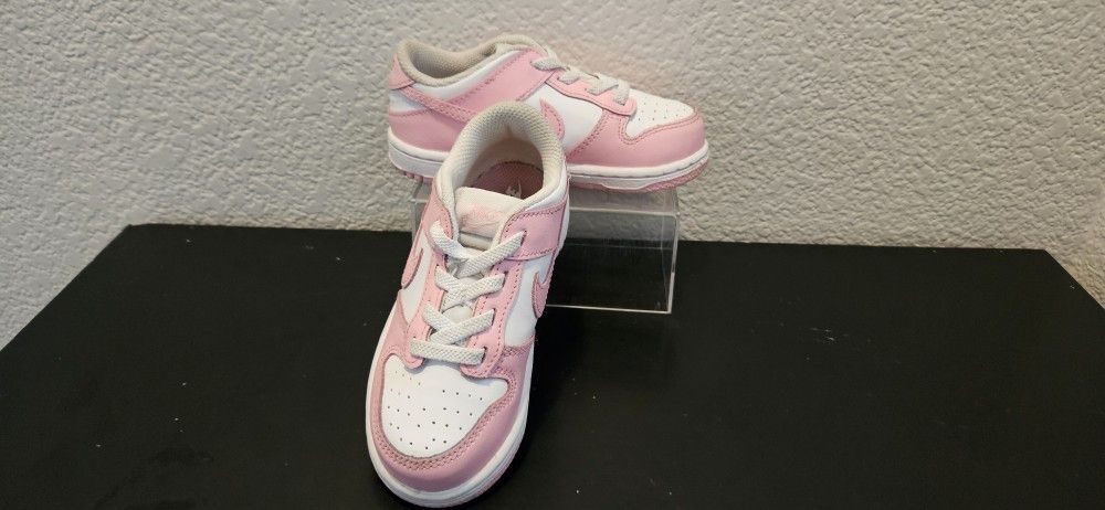 Nike Dunk Low TD Two Toned Sneakers PINK For Toddlers