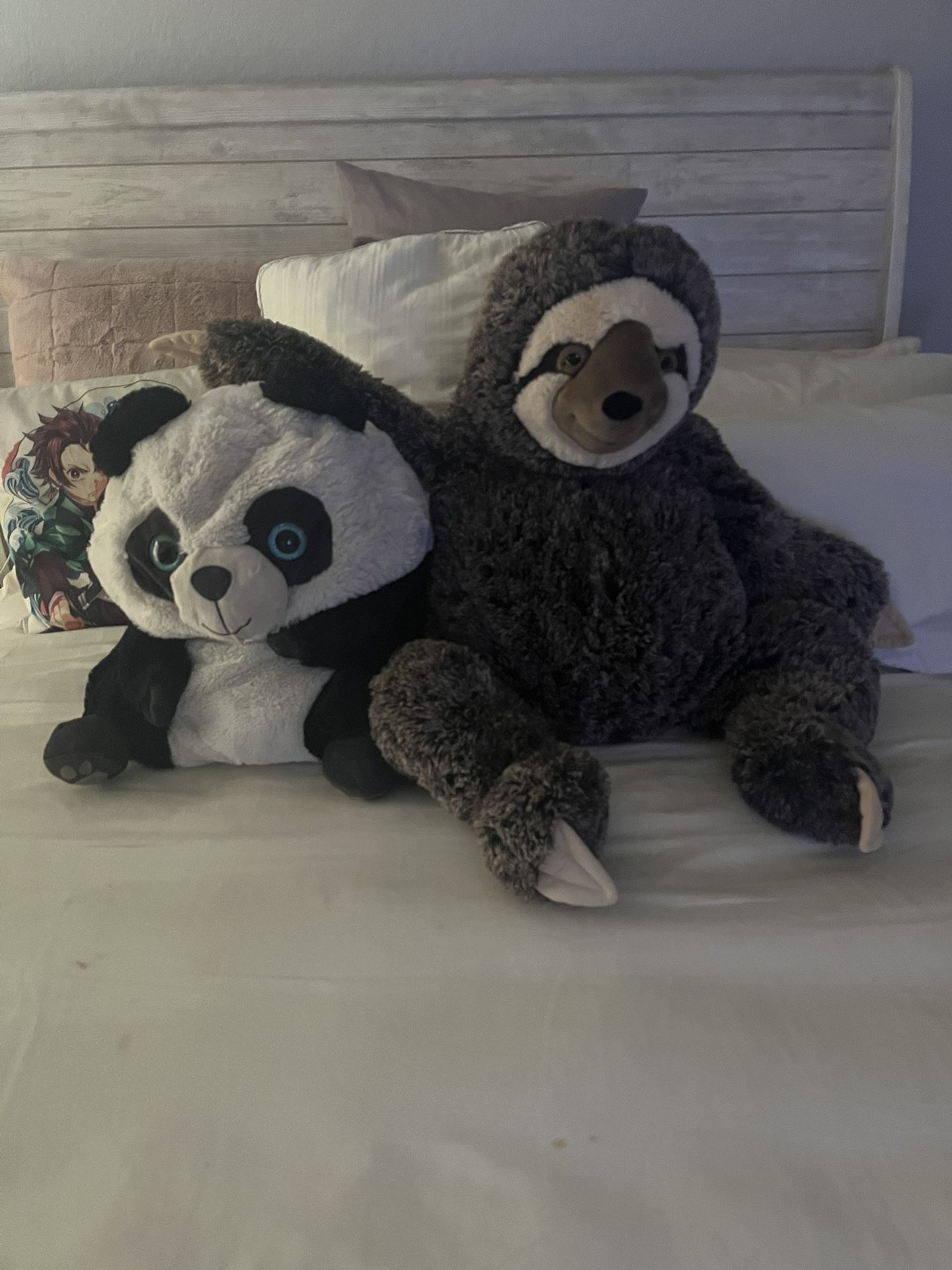 36” XL Sloth/Mid Size Panda Stuffed Animals.