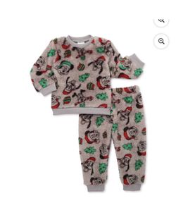 NWT Mickey Mouse Christmas faux Sherpa outfit size 4t