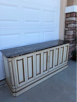 Antique marble top buffet  / server