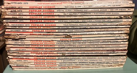 Lot Of 25 Popular Science Magazines From 70’s