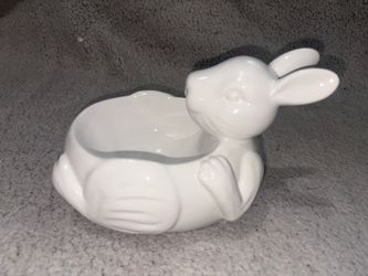 White Ceramic Bunny Bowl