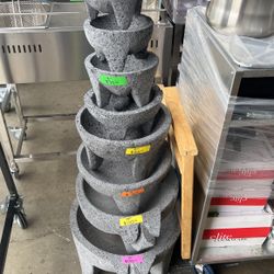 Molcajetes De Piedra Negra Mexicanos Todas Las Medidas Disponibles