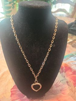 Costume Heart Shape Sterling Style Necklace