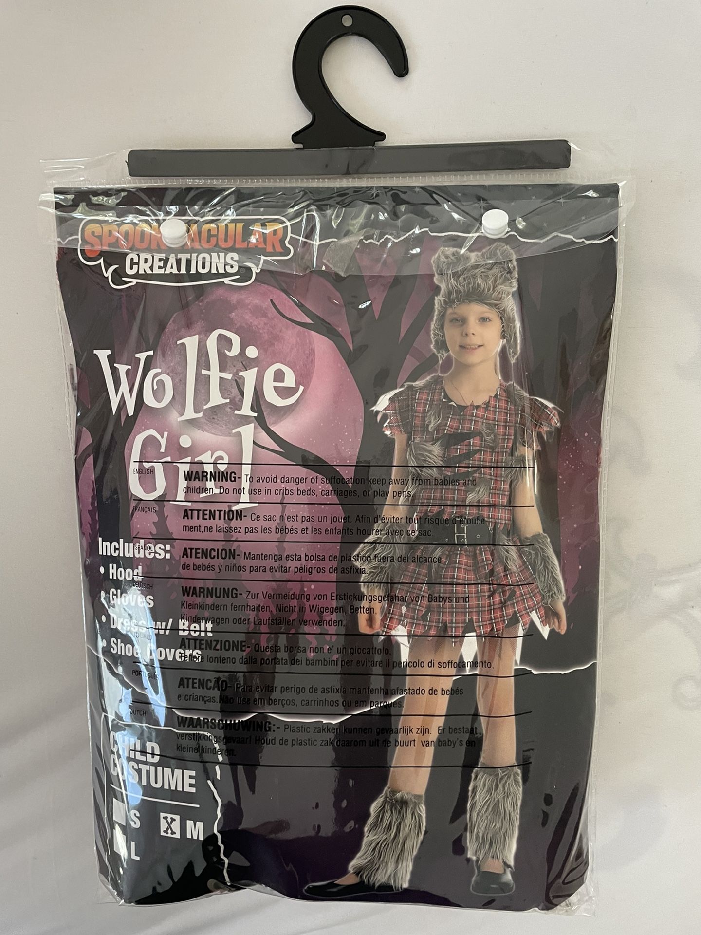 Wolfie Girl Costume - Size M - Great For Halloween