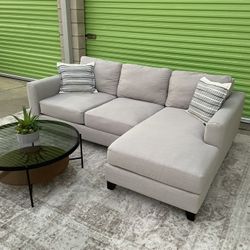 *Free Delivery* Gray Living Spaces Sectional Reversible Chaise