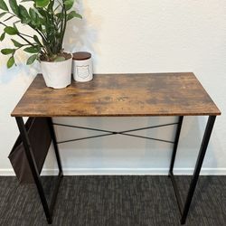 Adjustable Desk With Removable Basket