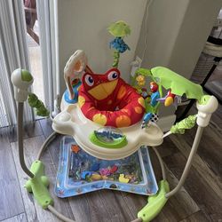 Fisher-Price Baby Bouncer Rainforest Jumperoo Activity Center with Music  Lights Sounds and Developmental Toys