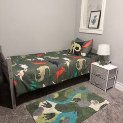 Twin Boy Bedroom Set Dinosaur Theme Lamp 