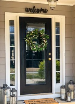 Simple Green And White DIY Spring Wreath