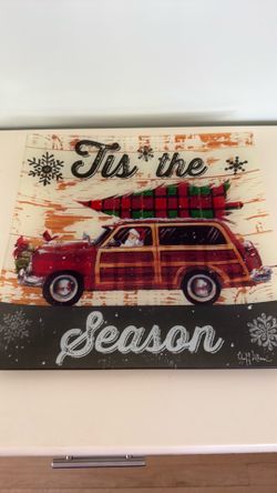 Glass Christmas platter