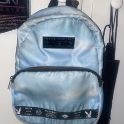 Spencers Playboy Mini Backpack (Baby Blue)