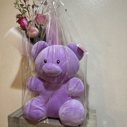 Valentines Teddy Bear With Flower