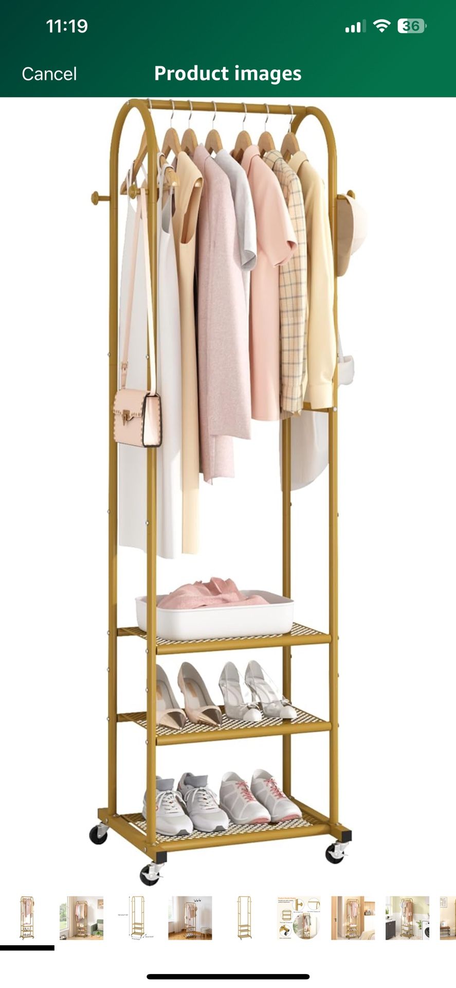 Heavy Duty Clothing Rack with Wheels,Modern Garment Rack with 3 Metal Shelves, 71.8Inches Display Rack for Hanging Clothes, Hanging Rod for Small Spac