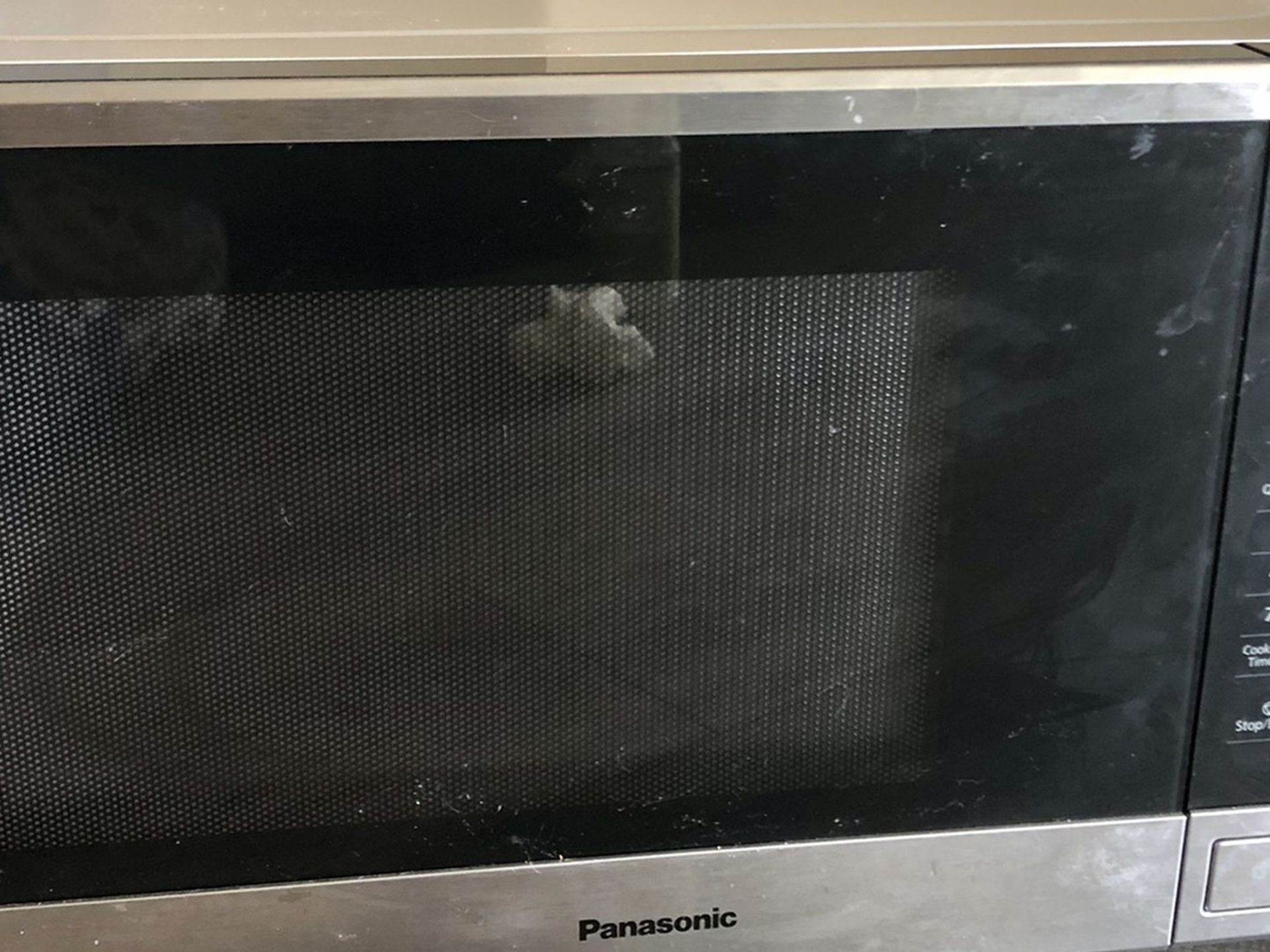 Black and Silver Large Panasonic 1100 Watt Microwave