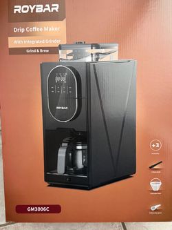 Brand New! Coffee Maker with Grinder & Brew,Built-in Stainless Steel Grinder,5 Cup Sizes, Adjustable Grind Fineness & Brew Strength, Easy Cleaning, To