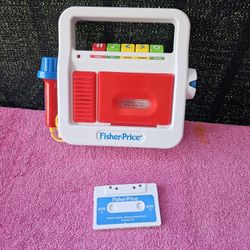 Fisher-Price Cassette Musical Player With One Cassette - Red