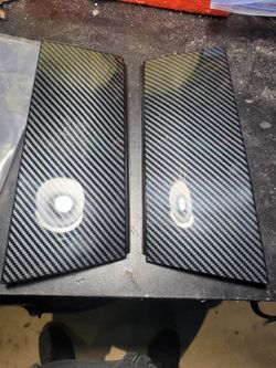 350z carbon fiber B pillar trims