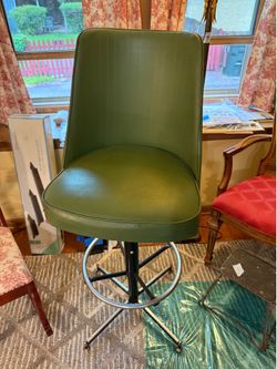 5 Futura green barstools (mid century)